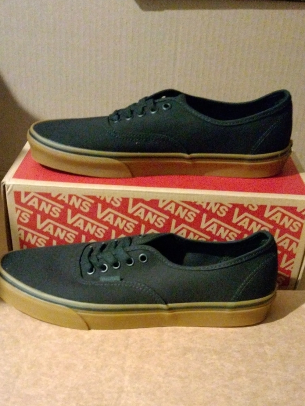 Vans Navy Canvas Low-Top Sneakers with Gum Sole